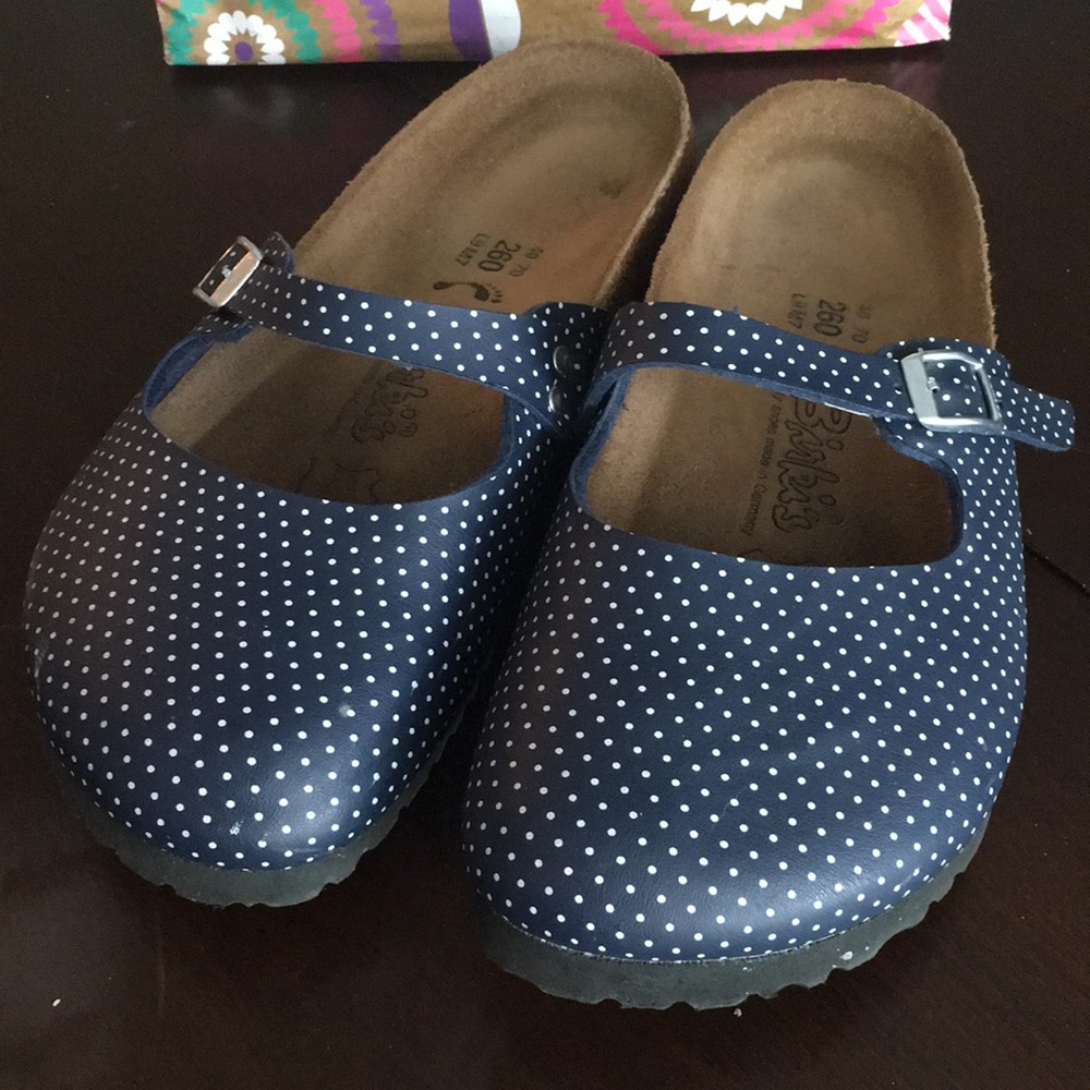 Birki’s by Birkenstock Navy Dot size 40